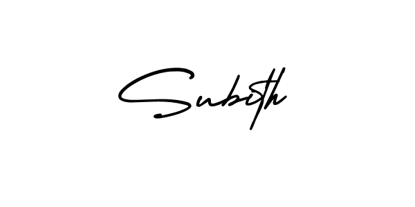 Also we have Subith name is the best signature style. Create professional handwritten signature collection using AmerikaSignatureDemo-Regular autograph style. Subith signature style 3 images and pictures png