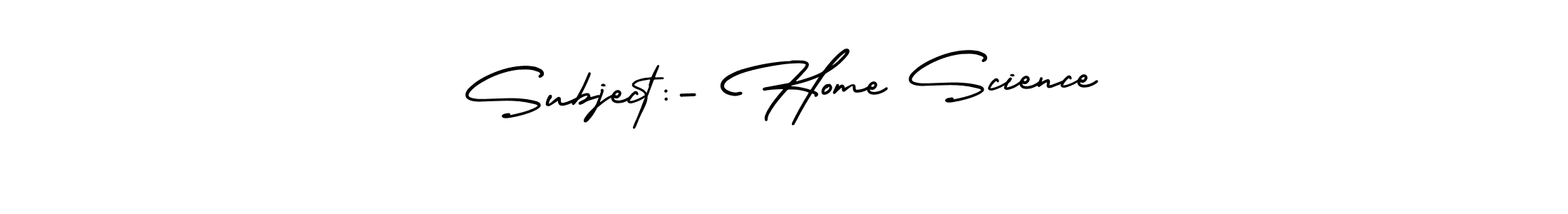 You can use this online signature creator to create a handwritten signature for the name Subject:- Home Science. This is the best online autograph maker. Subject:- Home Science signature style 3 images and pictures png