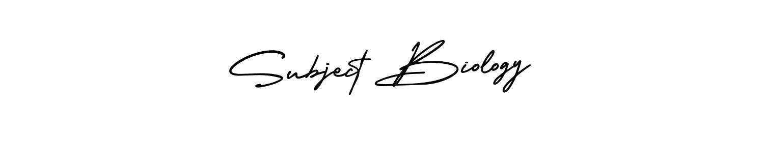 Make a beautiful signature design for name Subject Biology. With this signature (AmerikaSignatureDemo-Regular) style, you can create a handwritten signature for free. Subject Biology signature style 3 images and pictures png