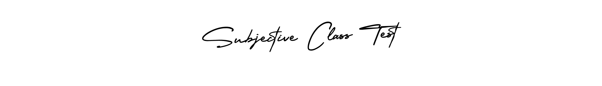 Also You can easily find your signature by using the search form. We will create Subjective Class Test name handwritten signature images for you free of cost using AmerikaSignatureDemo-Regular sign style. Subjective Class Test signature style 3 images and pictures png