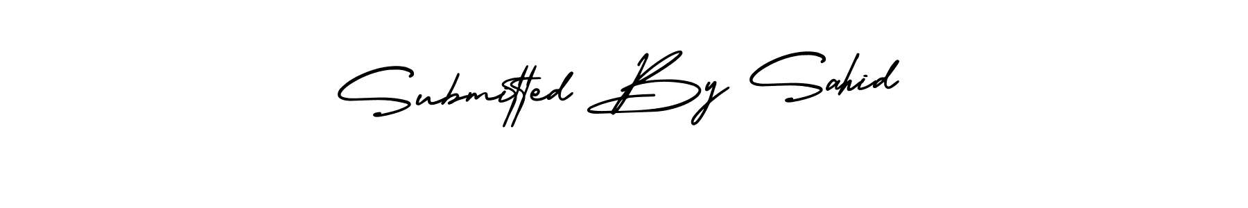 Make a beautiful signature design for name Submitted By Sahid. With this signature (AmerikaSignatureDemo-Regular) style, you can create a handwritten signature for free. Submitted By Sahid signature style 3 images and pictures png