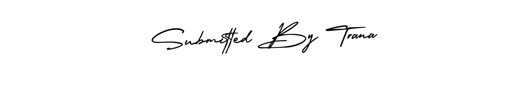 It looks lik you need a new signature style for name Submitted By Trana. Design unique handwritten (AmerikaSignatureDemo-Regular) signature with our free signature maker in just a few clicks. Submitted By Trana signature style 3 images and pictures png