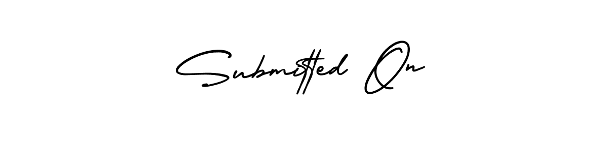 You should practise on your own different ways (AmerikaSignatureDemo-Regular) to write your name (Submitted On) in signature. don't let someone else do it for you. Submitted On signature style 3 images and pictures png