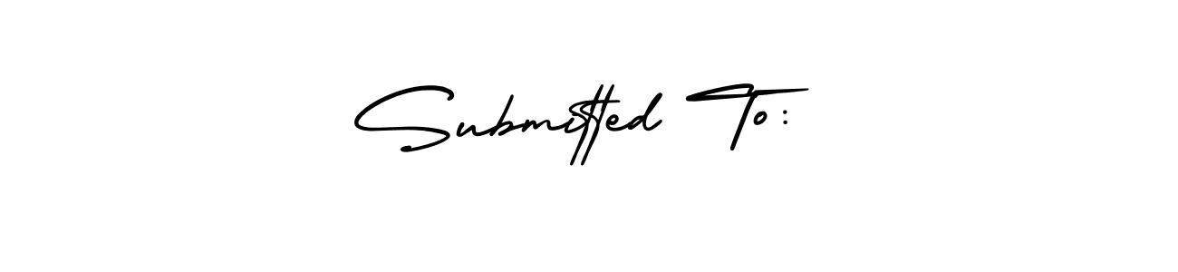 How to make Submitted To: name signature. Use AmerikaSignatureDemo-Regular style for creating short signs online. This is the latest handwritten sign. Submitted To: signature style 3 images and pictures png