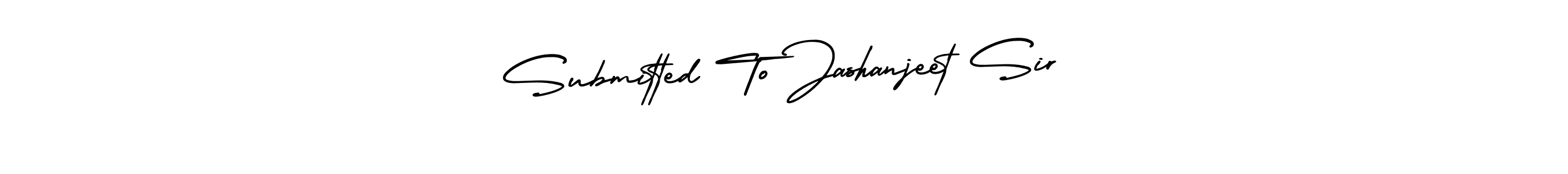 The best way (AmerikaSignatureDemo-Regular) to make a short signature is to pick only two or three words in your name. The name Submitted To Jashanjeet Sir include a total of six letters. For converting this name. Submitted To Jashanjeet Sir signature style 3 images and pictures png