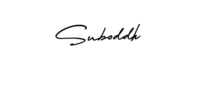 Create a beautiful signature design for name Suboddh. With this signature (AmerikaSignatureDemo-Regular) fonts, you can make a handwritten signature for free. Suboddh signature style 3 images and pictures png
