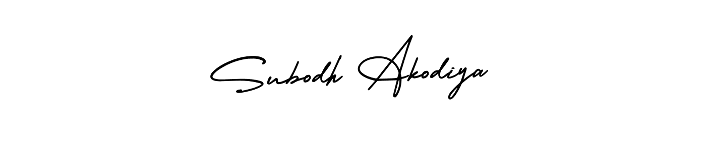 if you are searching for the best signature style for your name Subodh Akodiya. so please give up your signature search. here we have designed multiple signature styles  using AmerikaSignatureDemo-Regular. Subodh Akodiya signature style 3 images and pictures png