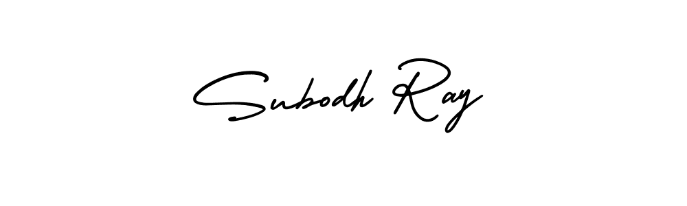 Subodh Ray stylish signature style. Best Handwritten Sign (AmerikaSignatureDemo-Regular) for my name. Handwritten Signature Collection Ideas for my name Subodh Ray. Subodh Ray signature style 3 images and pictures png