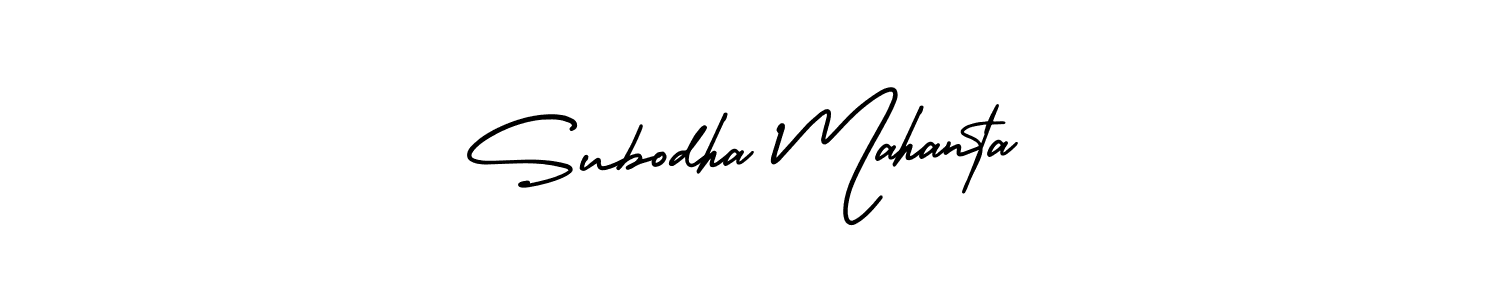 How to make Subodha Mahanta signature? AmerikaSignatureDemo-Regular is a professional autograph style. Create handwritten signature for Subodha Mahanta name. Subodha Mahanta signature style 3 images and pictures png