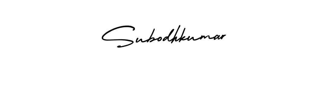 How to Draw Subodhkumar signature style? AmerikaSignatureDemo-Regular is a latest design signature styles for name Subodhkumar. Subodhkumar signature style 3 images and pictures png