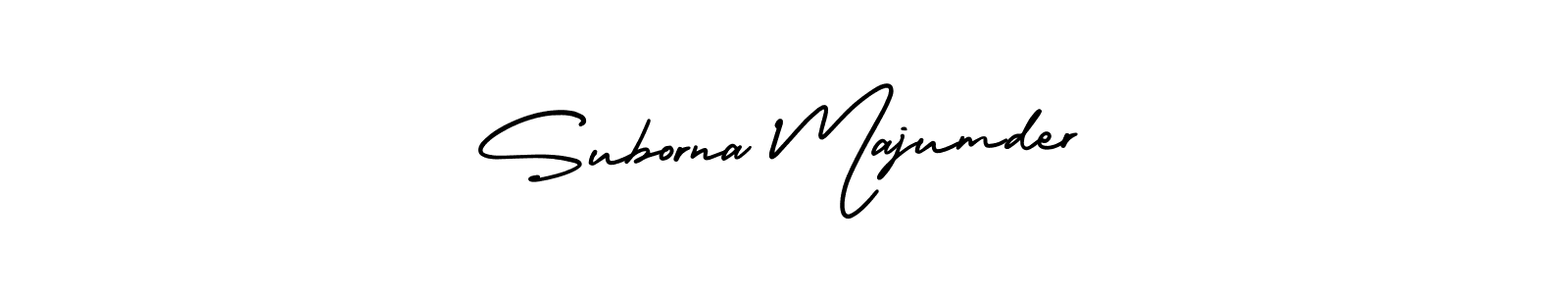 How to make Suborna Majumder signature? AmerikaSignatureDemo-Regular is a professional autograph style. Create handwritten signature for Suborna Majumder name. Suborna Majumder signature style 3 images and pictures png