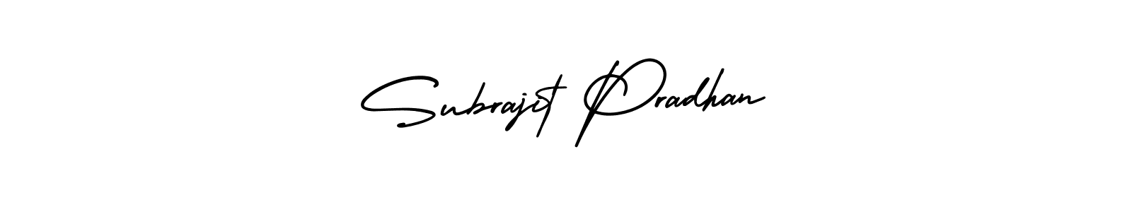 How to Draw Subrajit Pradhan signature style? AmerikaSignatureDemo-Regular is a latest design signature styles for name Subrajit Pradhan. Subrajit Pradhan signature style 3 images and pictures png