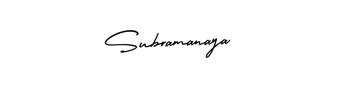 Design your own signature with our free online signature maker. With this signature software, you can create a handwritten (AmerikaSignatureDemo-Regular) signature for name Subramanaya. Subramanaya signature style 3 images and pictures png