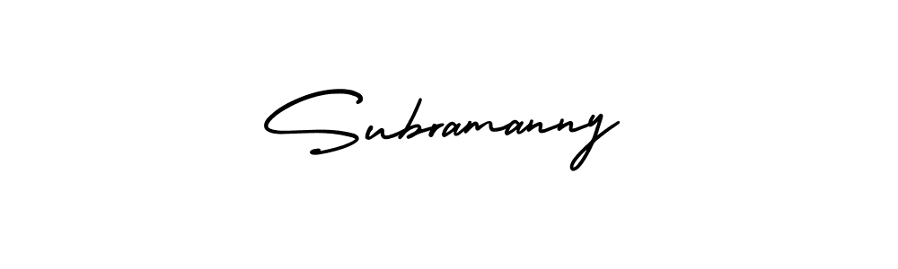 Design your own signature with our free online signature maker. With this signature software, you can create a handwritten (AmerikaSignatureDemo-Regular) signature for name Subramanny. Subramanny signature style 3 images and pictures png