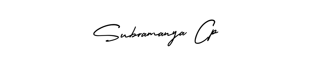 Similarly AmerikaSignatureDemo-Regular is the best handwritten signature design. Signature creator online .You can use it as an online autograph creator for name Subramanya Cp. Subramanya Cp signature style 3 images and pictures png