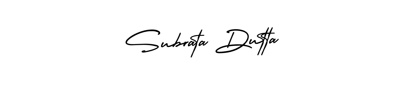 It looks lik you need a new signature style for name Subrata Dutta. Design unique handwritten (AmerikaSignatureDemo-Regular) signature with our free signature maker in just a few clicks. Subrata Dutta signature style 3 images and pictures png