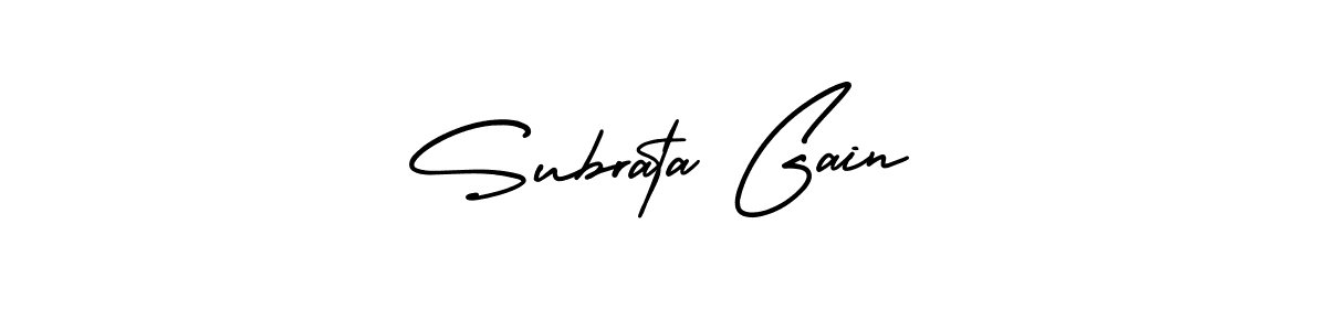 Make a beautiful signature design for name Subrata Gain. Use this online signature maker to create a handwritten signature for free. Subrata Gain signature style 3 images and pictures png