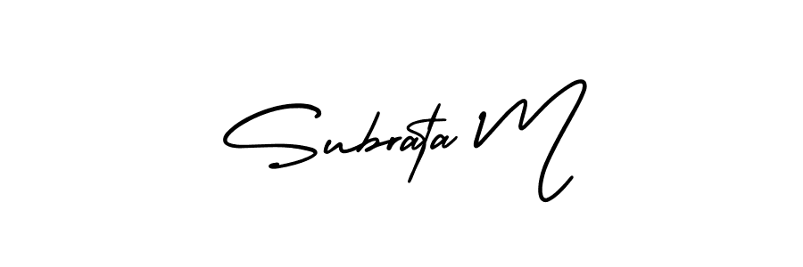Check out images of Autograph of Subrata M name. Actor Subrata M Signature Style. AmerikaSignatureDemo-Regular is a professional sign style online. Subrata M signature style 3 images and pictures png