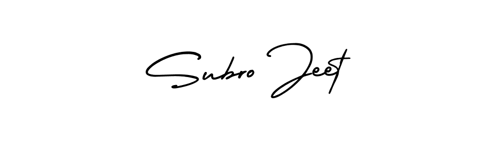 Subro Jeet stylish signature style. Best Handwritten Sign (AmerikaSignatureDemo-Regular) for my name. Handwritten Signature Collection Ideas for my name Subro Jeet. Subro Jeet signature style 3 images and pictures png
