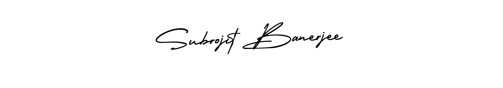 How to Draw Subrojit Banerjee signature style? AmerikaSignatureDemo-Regular is a latest design signature styles for name Subrojit Banerjee. Subrojit Banerjee signature style 3 images and pictures png