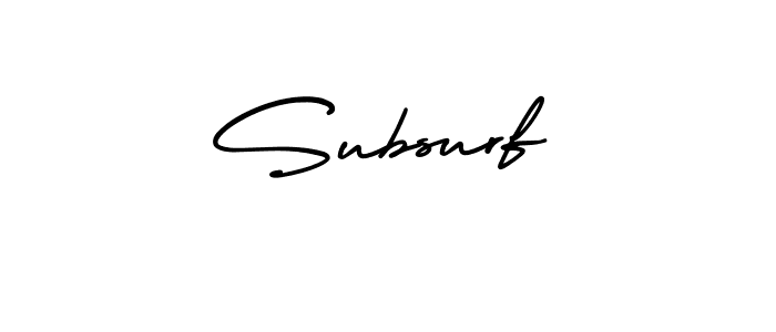 Create a beautiful signature design for name Subsurf. With this signature (AmerikaSignatureDemo-Regular) fonts, you can make a handwritten signature for free. Subsurf signature style 3 images and pictures png