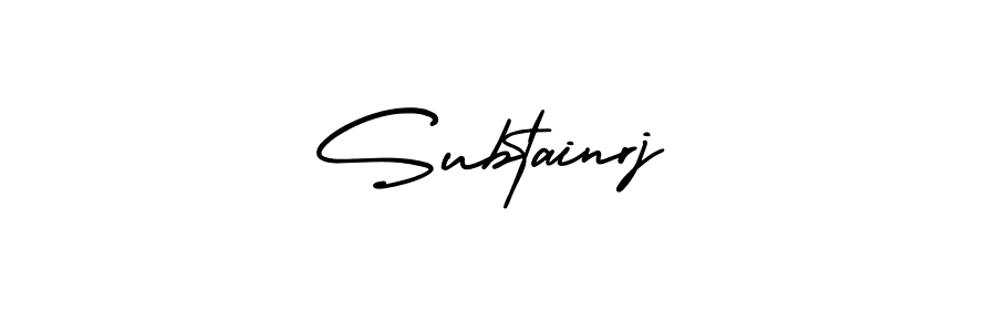 How to Draw Subtainrj signature style? AmerikaSignatureDemo-Regular is a latest design signature styles for name Subtainrj. Subtainrj signature style 3 images and pictures png