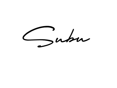 How to make Subu name signature. Use AmerikaSignatureDemo-Regular style for creating short signs online. This is the latest handwritten sign. Subu signature style 3 images and pictures png