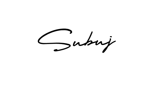 Subuj stylish signature style. Best Handwritten Sign (AmerikaSignatureDemo-Regular) for my name. Handwritten Signature Collection Ideas for my name Subuj. Subuj signature style 3 images and pictures png