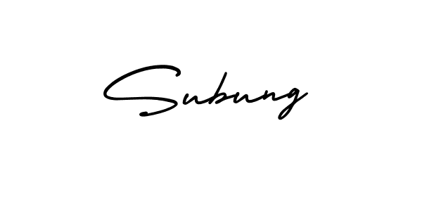 Make a beautiful signature design for name Subung. With this signature (AmerikaSignatureDemo-Regular) style, you can create a handwritten signature for free. Subung signature style 3 images and pictures png