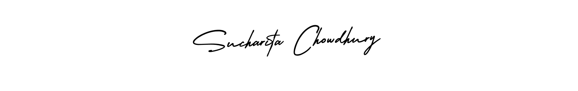 AmerikaSignatureDemo-Regular is a professional signature style that is perfect for those who want to add a touch of class to their signature. It is also a great choice for those who want to make their signature more unique. Get Sucharita Chowdhury name to fancy signature for free. Sucharita Chowdhury signature style 3 images and pictures png