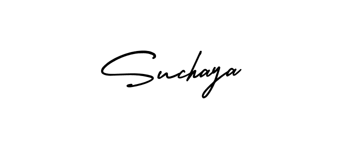 Use a signature maker to create a handwritten signature online. With this signature software, you can design (AmerikaSignatureDemo-Regular) your own signature for name Suchaya. Suchaya signature style 3 images and pictures png