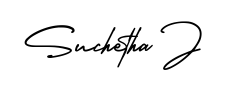 Create a beautiful signature design for name Suchetha J. With this signature (AmerikaSignatureDemo-Regular) fonts, you can make a handwritten signature for free. Suchetha J signature style 3 images and pictures png