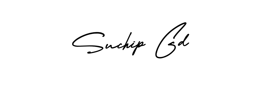 Design your own signature with our free online signature maker. With this signature software, you can create a handwritten (AmerikaSignatureDemo-Regular) signature for name Suchip Gd. Suchip Gd signature style 3 images and pictures png