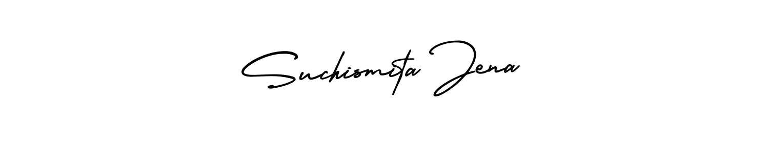 Suchismita Jena stylish signature style. Best Handwritten Sign (AmerikaSignatureDemo-Regular) for my name. Handwritten Signature Collection Ideas for my name Suchismita Jena. Suchismita Jena signature style 3 images and pictures png