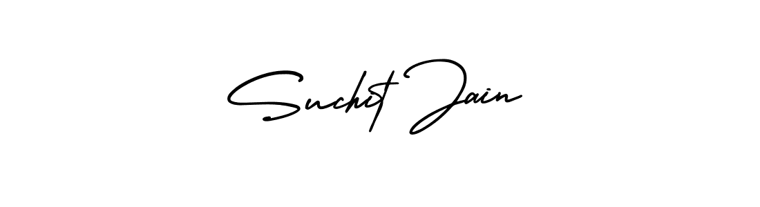 How to Draw Suchit Jain signature style? AmerikaSignatureDemo-Regular is a latest design signature styles for name Suchit Jain. Suchit Jain signature style 3 images and pictures png