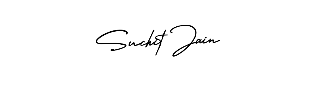 Design your own signature with our free online signature maker. With this signature software, you can create a handwritten (AmerikaSignatureDemo-Regular) signature for name Suchit Jain. Suchit Jain signature style 3 images and pictures png