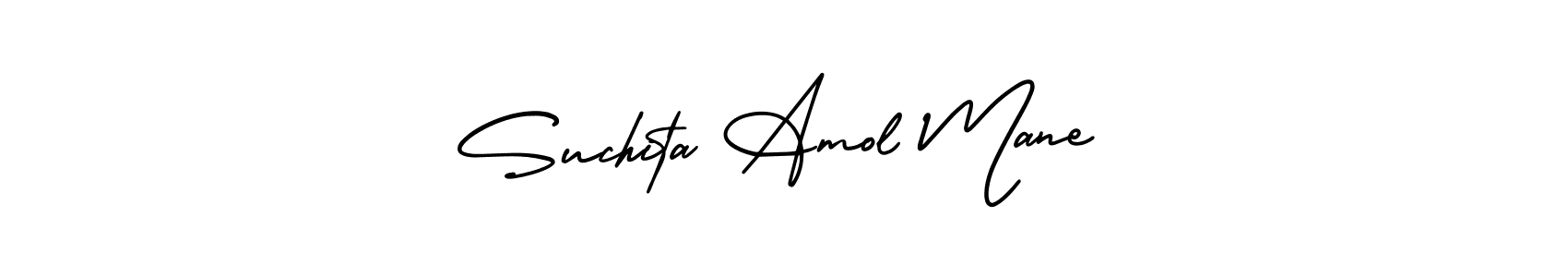 It looks lik you need a new signature style for name Suchita Amol Mane. Design unique handwritten (AmerikaSignatureDemo-Regular) signature with our free signature maker in just a few clicks. Suchita Amol Mane signature style 3 images and pictures png