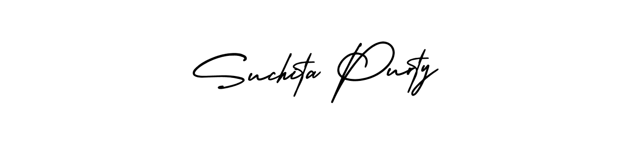 Best and Professional Signature Style for Suchita Purty. AmerikaSignatureDemo-Regular Best Signature Style Collection. Suchita Purty signature style 3 images and pictures png