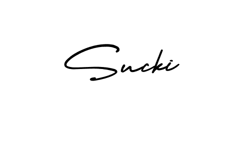 Create a beautiful signature design for name Sucki. With this signature (AmerikaSignatureDemo-Regular) fonts, you can make a handwritten signature for free. Sucki signature style 3 images and pictures png