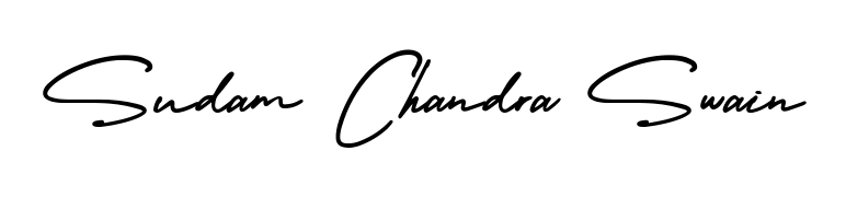 Create a personalized artistic stamp with Sudam Chandra Swain in AmerikaSignatureDemo-Regular font. Perfect for visual artists, designers, and influencers. Sudam Chandra Swain signature style 3 images and pictures png
