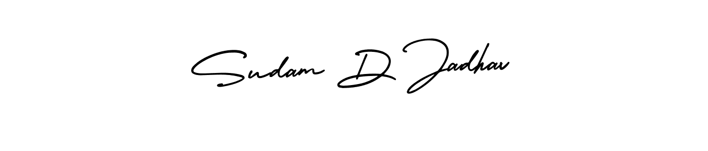 Sudam D Jadhav stylish signature style. Best Handwritten Sign (AmerikaSignatureDemo-Regular) for my name. Handwritten Signature Collection Ideas for my name Sudam D Jadhav. Sudam D Jadhav signature style 3 images and pictures png