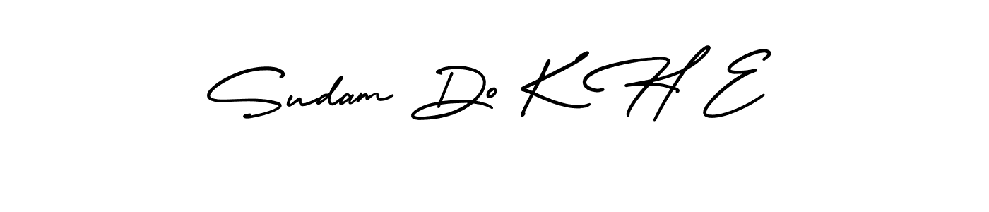Sudam Do K H E stylish signature style. Best Handwritten Sign (AmerikaSignatureDemo-Regular) for my name. Handwritten Signature Collection Ideas for my name Sudam Do K H E. Sudam Do K H E signature style 3 images and pictures png