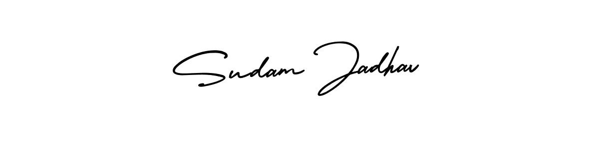 How to make Sudam Jadhav signature? AmerikaSignatureDemo-Regular is a professional autograph style. Create handwritten signature for Sudam Jadhav name. Sudam Jadhav signature style 3 images and pictures png