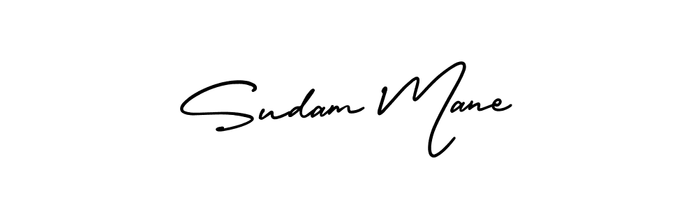 if you are searching for the best signature style for your name Sudam Mane. so please give up your signature search. here we have designed multiple signature styles  using AmerikaSignatureDemo-Regular. Sudam Mane signature style 3 images and pictures png