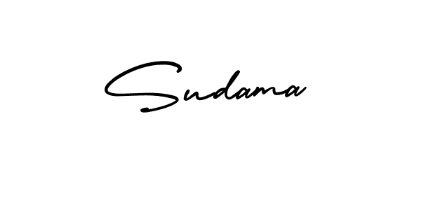 Design your own signature with our free online signature maker. With this signature software, you can create a handwritten (AmerikaSignatureDemo-Regular) signature for name Sudama. Sudama signature style 3 images and pictures png