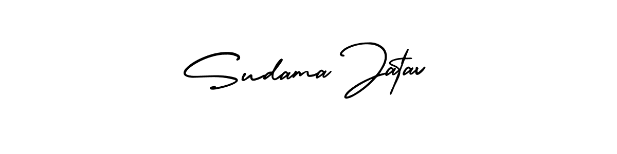 Also You can easily find your signature by using the search form. We will create Sudama Jatav name handwritten signature images for you free of cost using AmerikaSignatureDemo-Regular sign style. Sudama Jatav signature style 3 images and pictures png