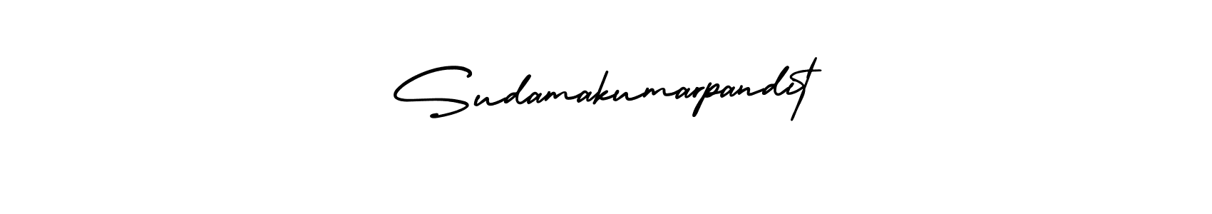 Sudamakumarpandit stylish signature style. Best Handwritten Sign (AmerikaSignatureDemo-Regular) for my name. Handwritten Signature Collection Ideas for my name Sudamakumarpandit. Sudamakumarpandit signature style 3 images and pictures png