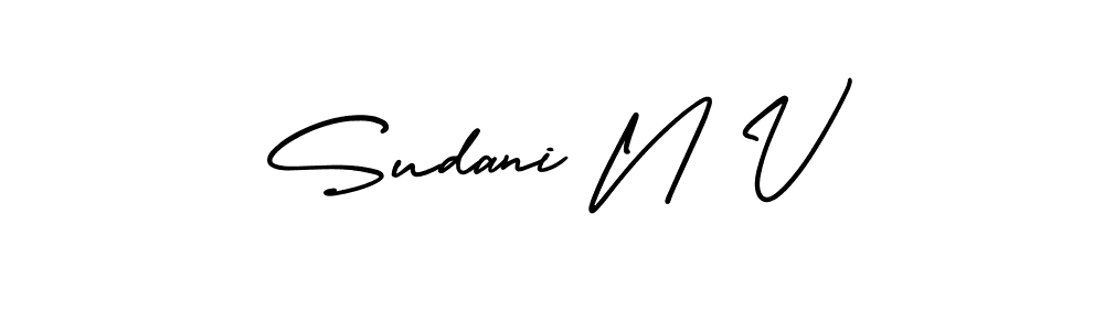 Make a beautiful signature design for name Sudani N V. Use this online signature maker to create a handwritten signature for free. Sudani N V signature style 3 images and pictures png
