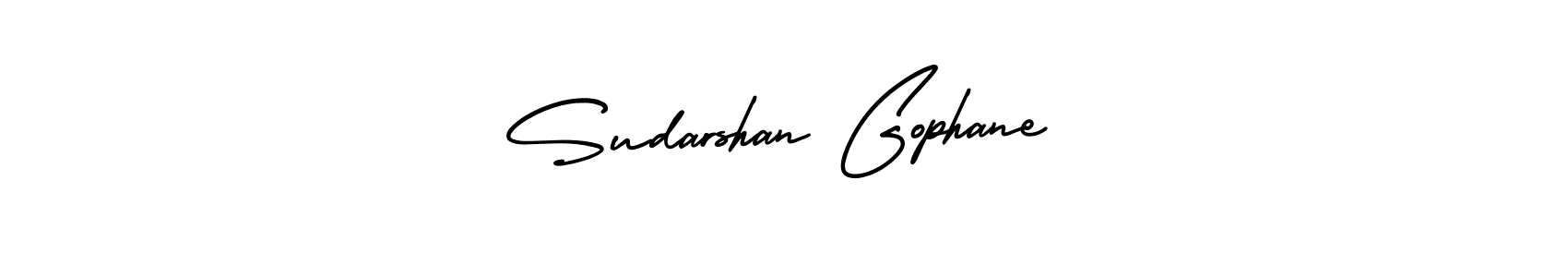 The best way (AmerikaSignatureDemo-Regular) to make a short signature is to pick only two or three words in your name. The name Sudarshan Gophane include a total of six letters. For converting this name. Sudarshan Gophane signature style 3 images and pictures png