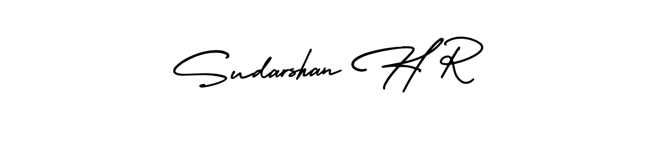 How to Draw Sudarshan H R signature style? AmerikaSignatureDemo-Regular is a latest design signature styles for name Sudarshan H R. Sudarshan H R signature style 3 images and pictures png